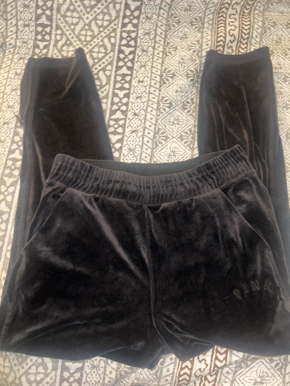 PINK Black Velvet Lounge Pants